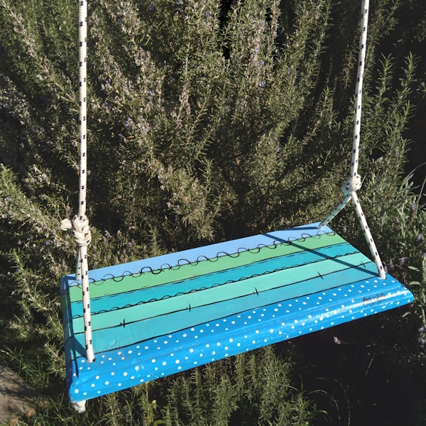 Hamaca de madera rectangular