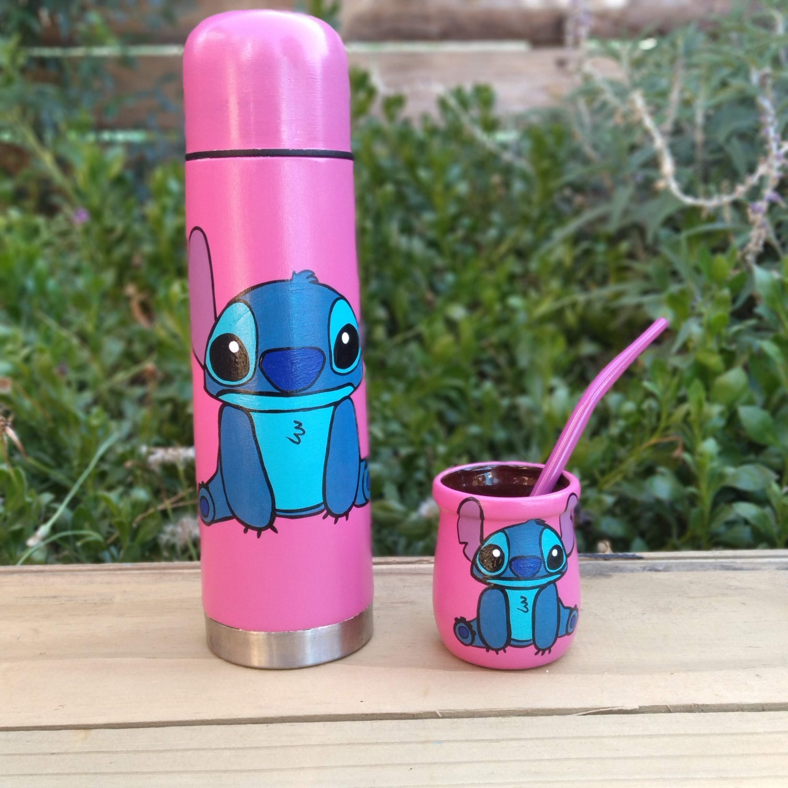 Kit infantil: Termo 1/2 lt. + Mate de cerámica + Bombilla