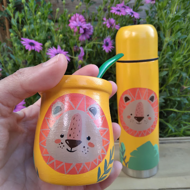 Kit infantil: Termo 1/2 lt. + Mate de cerámica + Bombilla - Imagen 7