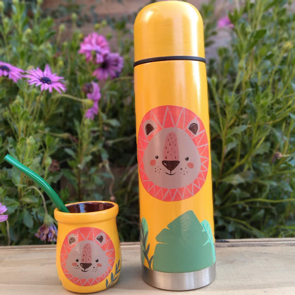 Kit infantil: Termo 1/2 lt. + Mate de cerámica + Bombilla - Imagen 8