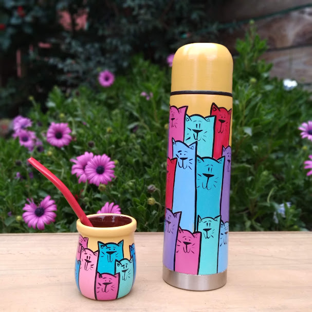 Kit infantil: Termo 1/2 lt. + Mate de cerámica + Bombilla - Imagen 2